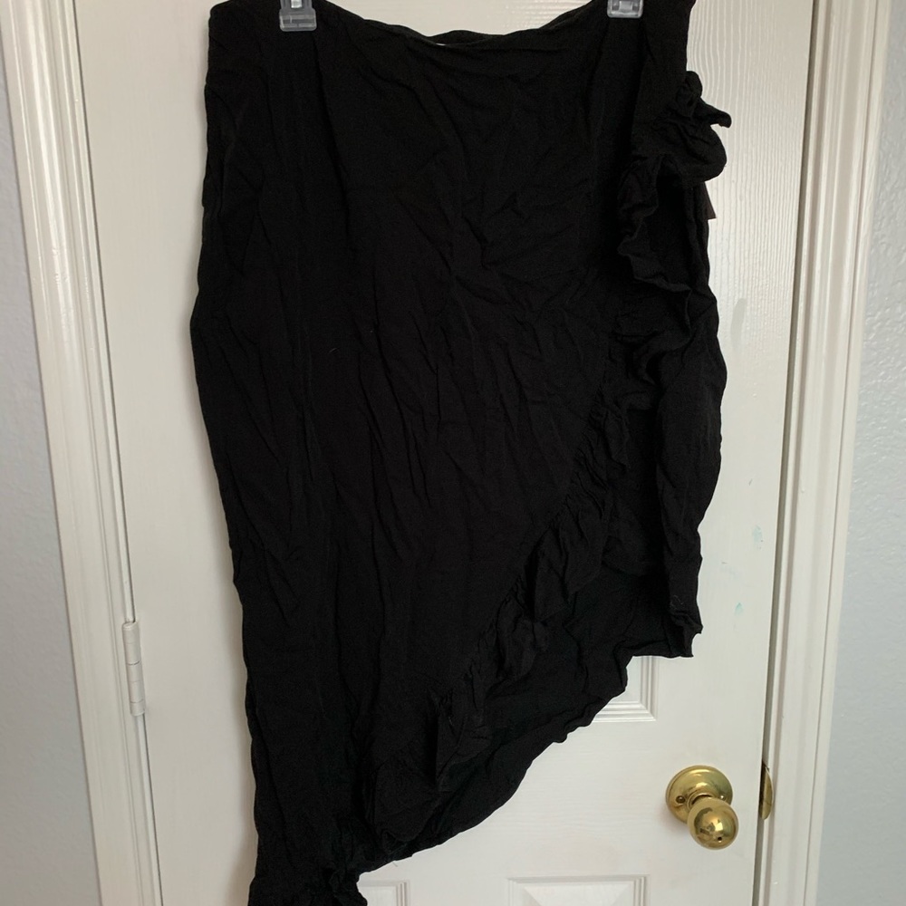 Black asymmetrical skirt